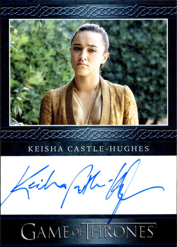 2022 Keisha Castle-Hughes as Obara Sand Rittenhouse Game of Thrones The Complete Series Volume 2 BLUE AUTO AUTOGRAPH #_KECH 2