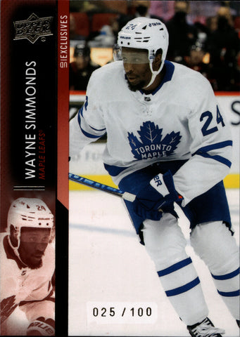 2021-22 Wayne Simmonds Upper Deck Series 2 EXCLUSIVES 025/100 #421 Toronto Maple Leafs