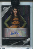 2023 Varada Sethu as Cinta Kaz Autograph Topps Star Wars Chrome Black #A-VS AUTO CHROME BLACK