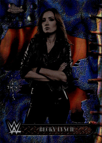 2025 Becky Lynch Topps Chrome x Cactus Jack BLUE SONAR REFRACTOR 071/125 #59 Monday Night Raw