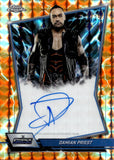 2025 Damian Priest Topps Chrome WWE BLUE BRAND ORANGE GEOMETRIC REFRACTOR AUTO 07/25 AUTOGRAPH #BBA-DAM Friday Night Smackdown