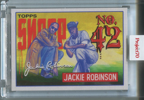 2021 Jackie Robinson Topps Project 70 Snoop Dogg 1955 TOPPS #573 Brooklyn Dodgers HOF