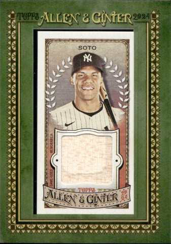 2024 Juan Soto Topps Allen & Ginter MINI FRAMED BAT RELIC #MFR-JS New York Yankees