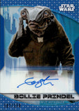 2020 Ian Whyte as Bollie Prindel Autograph Topps Chrome Star Wars Perspectives #A-IW BLUE REFRACTOR 107/150 AUTO