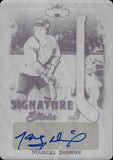 2021-22 Marcel Dionne Leaf Lumber SIGNATURE STICKS BLACK PRINTING PLATE AUTO 1/1 ONE OF ONE AUTOGRAPH #SS-MD1 Los Angeles Kings HOF
