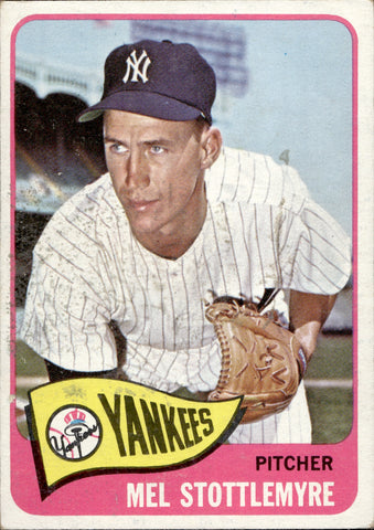 1965 Mel Stottlemyre Topps #550 New York Yankees BV $50 1