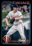2024 Justin Topa Topps Update Series BLACK BORDER 25/74 #US47 Minnesota Twins