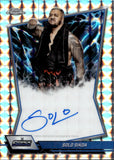 2026 Solo Sikoa Topps Chrome WWE GEOMETRIC REFRACTOR BLUE BRAND AUTO AUTOGRAPH #BBA-SOL Friday Night Smackdown