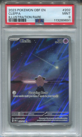 2923 Cleffa Pokemon Obsidian Flames EN ILLUSTRATION RARE PSA 9 #202 9691
