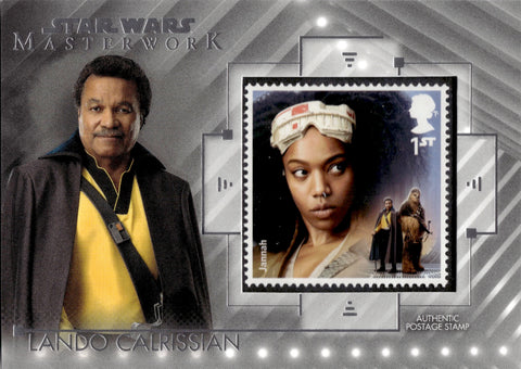 2020 Lando Calrissian Jannah Topps Star Wars Masterwork STAMP RELIC #SC-LJ