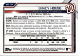 2021 Brady House Bowman Chrome Draft IMAGE VARIATION #186 Washington Nationals