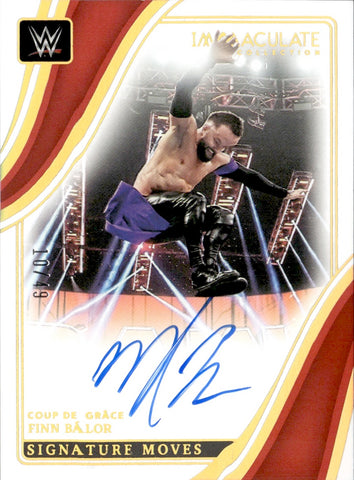 2023 Finn Balor Panini Immaculate Collection WWE SIGNATURE MOVES AUTO 10/49 AUTOGRAPH #IS-FBL Monday Night Raw