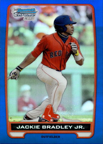 2012 Jackie Bradley Jr. Bowman Chrome BLUE REFRACTOR 194/250 #BCP66 Boston Red Sox