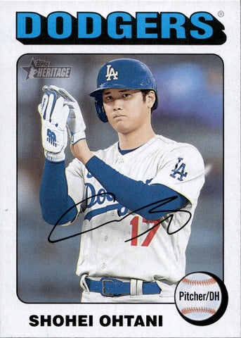 2024 Shohei Ohtani Topps Heritage WHITE BORDER #371 Los Angeles Dodgers