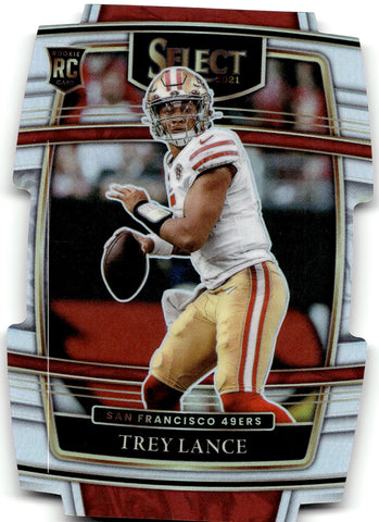 2021 Trey Lance Panini Select HOLO SILVER CONCOURSE LEVEL DIE CUT ROOKIE RC #45 San Francisco 49ers