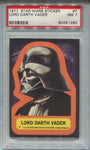 1977 Lord Darth Vader Topps Star Wars STICKER PSA 7 #7 1280