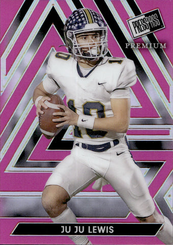 2024 Ju Ju Lewis Leaf National Convention Press Pass Premium ROOKIE PINK 1/6 RC #PPB-43 QB Prospect