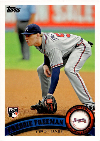 2011 Freddie Freeman Topps ROOKIE RC #145 Atlanta Braves 3