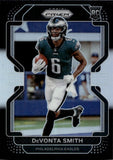 2021 DeVonta Smith Panini Prizm Black HOLO SILVER ROOKIE RC #PB-8 Philadelphia Eagles