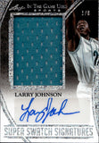 2025 Larry Johnson Leaf In the Game Used SILVER FOIL SUPER SWATCH SIGNATURES JUMBO JERSEY AUTO 1/8 AUTOGRAPH RELIC SS-LJ1 Charlotte Hornets