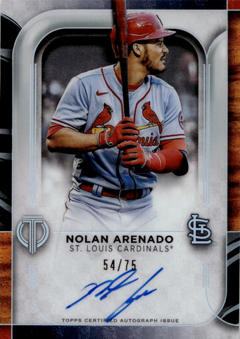 2022 Nolan Arenado Topps Tribute AUTO 54/75 AUTOGRAPH #TA-NA St. Louis Cardinals