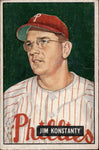 1951 Jim Konstanty Bowman #27 Philadelphia Phillies BV $25