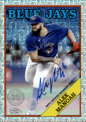 2023 Alek Manoah Topps Series 2 SILVER PACK 1988 DESIGN MOJO REFRACTOR AUTO 28/50 AUTOGRAPH #2T88C-78 Toronto Blue Jays