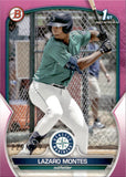 2023 Lazaro Montes Bowman 1ST BOWMAN PROSPECTS FUCHSIA 229/299 #BP-58 Seattle Mariners