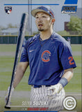 2022 Seiya Suzuki Topps Stadium Club Chrome ROOKIE BLUE REFRACTOR 177/199 RC #27 Chicago Cubs