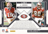 2024 Deebo Samuel Jerry Rice Panini Luminance REFLECTED MATERIALS DUAL JERSEY RELIC #RM-SF San Francisco 49ers