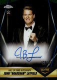 2025 John Bradshaw Layfield Topps Chrome HALL OF FAME BLUE REFRACTOR AUTO 128/150 #HOF-JL