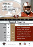 2001 Terrell Owens Pacific Vanguard BLUE 291/299 San Francisco 49ers #86
