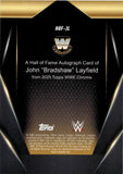 2025 John Bradshaw Layfield Topps Chrome HALL OF FAME BLUE REFRACTOR AUTO 128/150 #HOF-JL