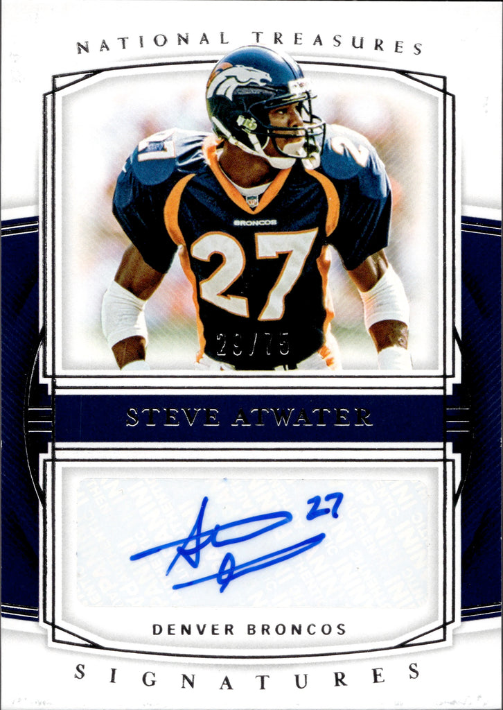 2019 Steve Atwater Panini National Treasures SIGNATURES AUTO 29/75 AUT