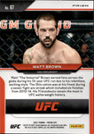 2021 Matt Brown Panini Prizm UFC GREEN 39/75 #67 Welterweight