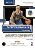 2022-23 Patrick Baldwin Jr. Panini Donruss RATED ROOKIE AUTO AUTOGRAPH RC #228 Golden State Warriors