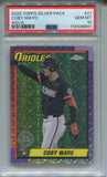 2025 Coby Mayo Topps Silver Pack AQUA REFRACTOR ROOKIE 147/199 RC PSA 10 #21 Baltimore Orioles 8841