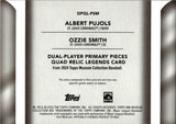 2024 Albert Pujols Ozzie Smith Topps Museum Collection QUAD BAT JERSEY 75/99 RELIC #DPQL-PSM St. Louis Cardinals