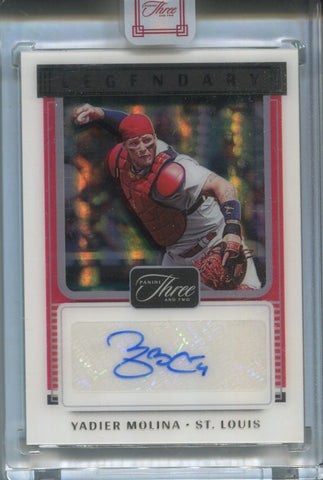 2022 Yadier Molina Panini Three & Two LEGENDARY SIGNATURES AUTO 07/49 AUTOGRAPH #LS-YM St. Louis Cardinals