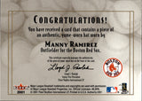2001 Manny Ramirez Fleer Authority DIAMOND CUTS HAT RELIC #_MARA Boston Red Sox