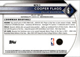 2025-26 Cooper Flagg Bowman Chrome ROOKIE RC #BCV-1 Dallas Mavericks