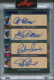 2025 Al Oliver Julio Franco Ruben Sierra Rafael Palmeiro Leaf Seasons in the Sun BLUE FRANCHISE 4 QUAD AUTO 8/8 AUTOGRAPH #TF4-10 Texas Rangers