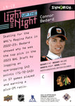 2023-24 Connor Bedard Upper Deck Synergy LIGHT UP THE NIGHT ROOKIE 634/699 RC #KN-CB Chicago Blackhawks