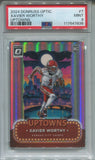2024 Xavier Worthy Donruss Optic ROOKIE UPTOWNS RC PSA 9 #7 Kansas City Chiefs 7836