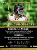 2024 JuJu Lewis Leaf In the Game Used RAINBOW FOIL GOLD PROSPECTS AUTO 26/30 AUTOGRAPH #LGP-JL1 Colorado Buffaloes