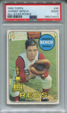 1969 Johnny Bench Topps ALL-STAR ROOKIE PSA 2 #95 Cincinnati Reds HOF 4423