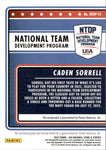 2023 Caden Sorrell Panini USA Stars & Stripes SIGNATURE MATERIALS PATCH AUTO 12/25 AUTOGRAPH RELIC #NTDP-CS Draft Prospect