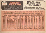 1966 Orlando Cepeda Topps #132 San Francisco Giants BV $50 3