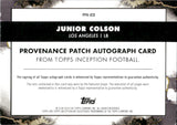 2024 Junior Colson Topps Inception ROOKIE PATCH AUTO 04/15 AUTOGRAPH RELIC #PPA-JCO Los Angeles Chargers