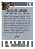 2002-03 Michael Jordan Fleer Tradition BANNER SEASON #270 Washington Wizards HOF